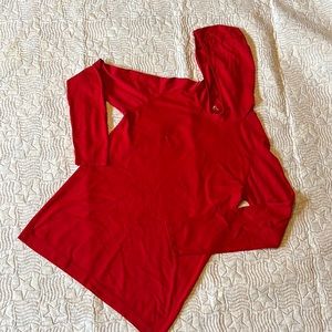 Zyia red performance hoodie.